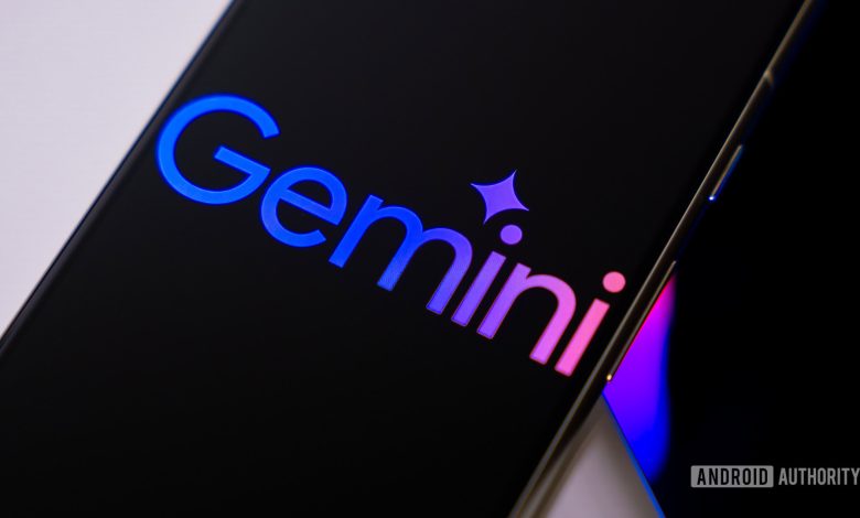 Google Gemini logo on smartphone stock photo (4)