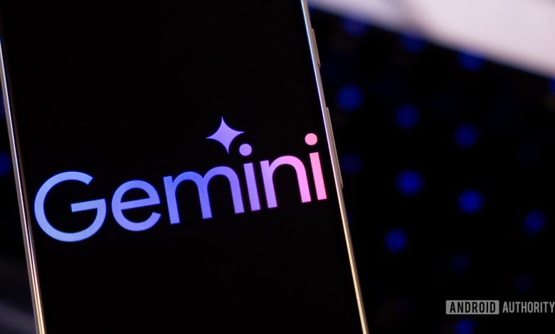 Google Gemini logo on smartphone stock photo (6)