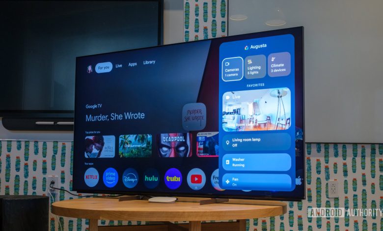 Google TV Home interface wide