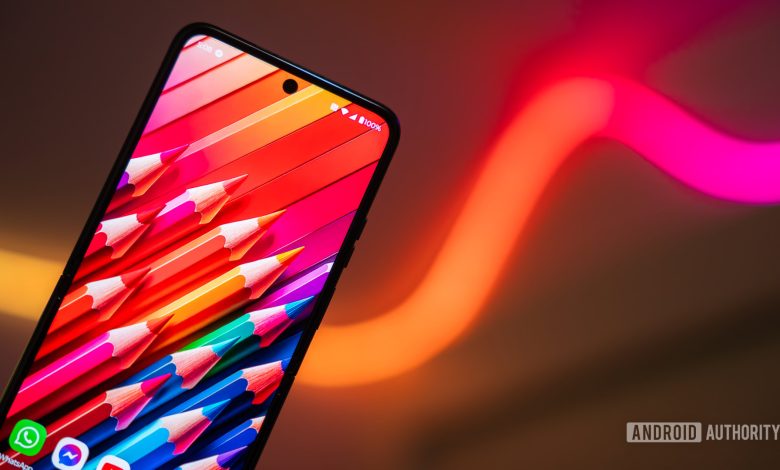 Gradient wallpaper on smartphone