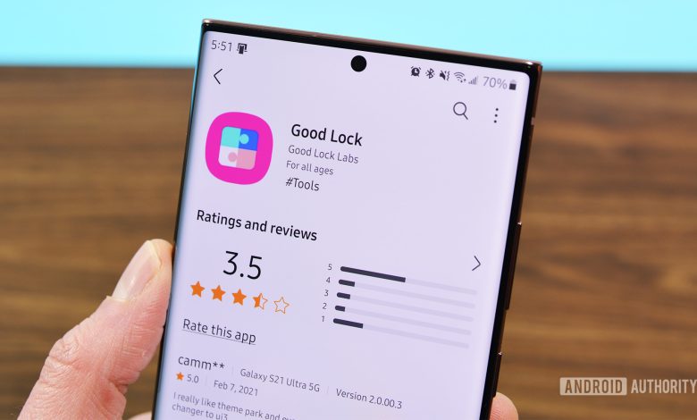 Samsung Good Lock Galaxy Store listing