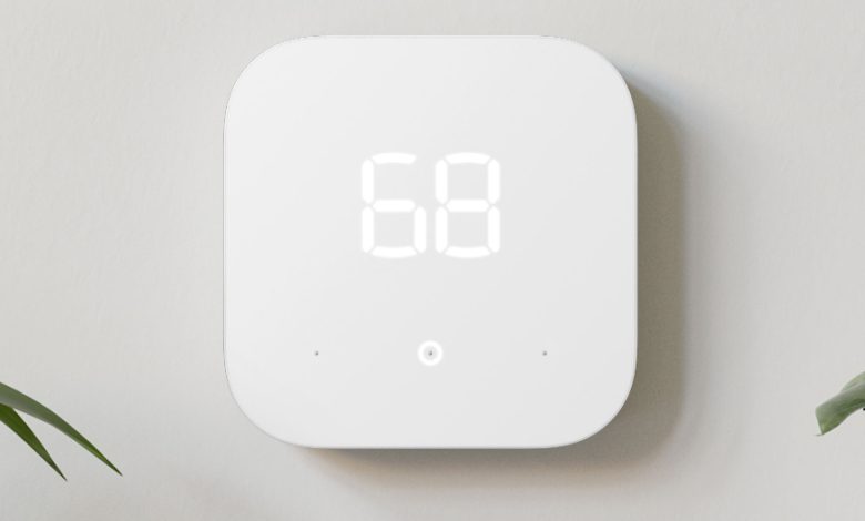 Amazon Smart Thermostat on wall