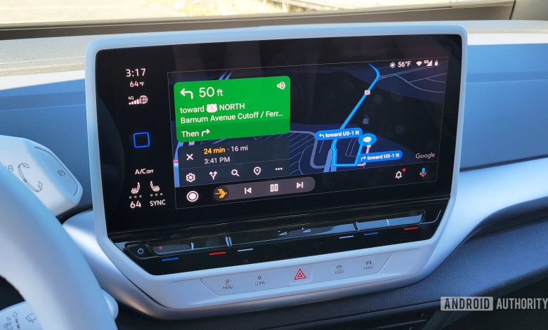 Android Auto in Volkswagen ID.4 Google Maps Navigation