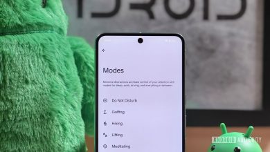 Settings page for the Modes feature in Android 16