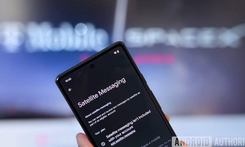 Android satellite messaging settings