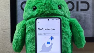 Theft protection settings on Android