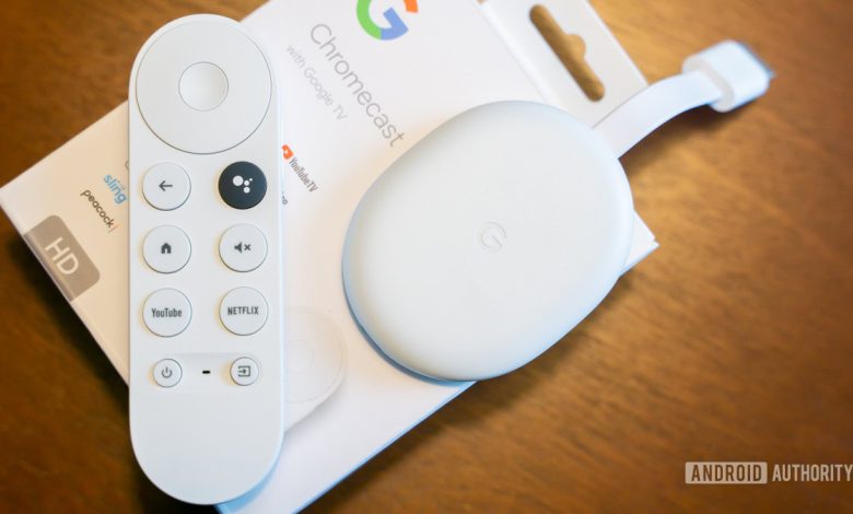 Chromecast with Google TV HD with remote and box 3