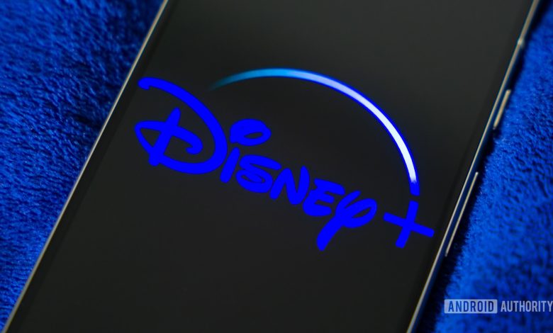 Disney Plus logo on smartphone stock photo (3)