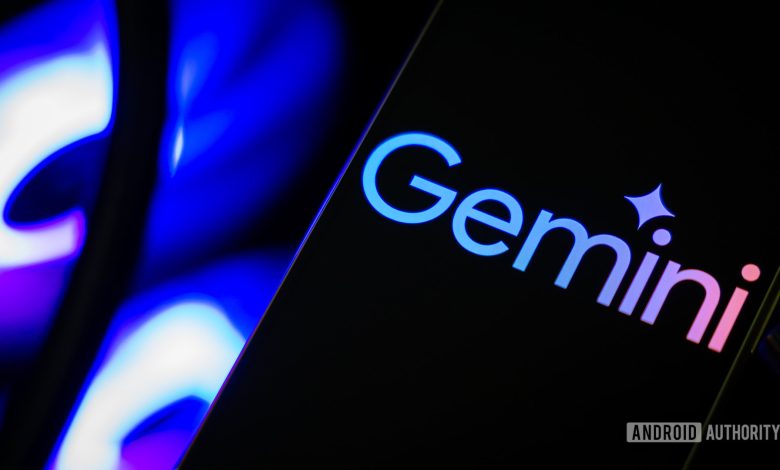 Google Gemini logo on smartphone stock photo (1)