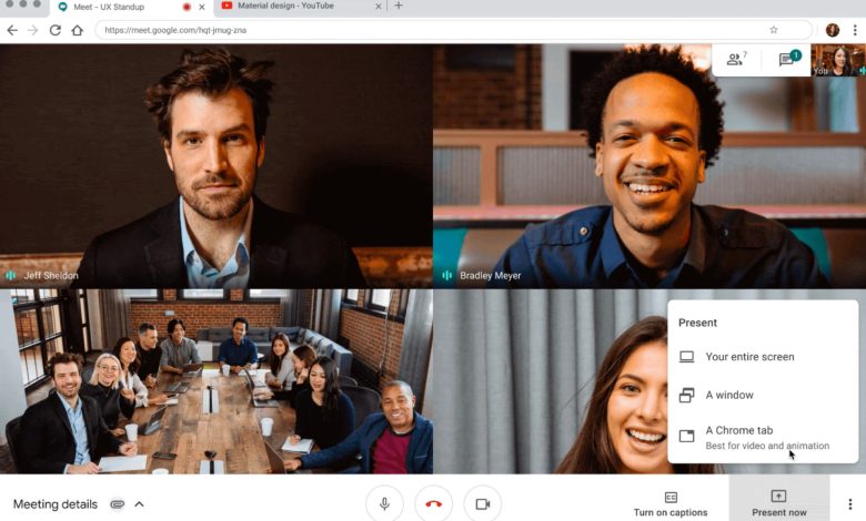 Google Meet present