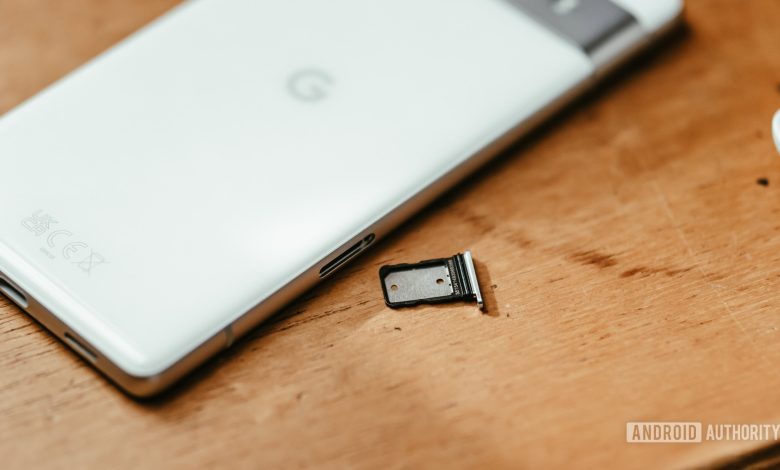 Google Pixel 7a SIM tray and tool