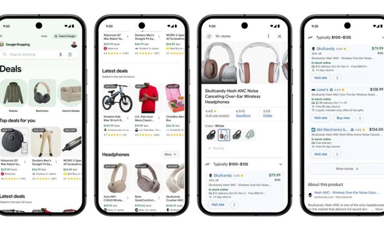 Google Shopping AI Upgrade Screenshots