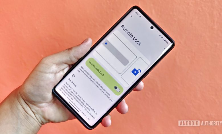 Remote Lock on Pixel 7 Pro edited
