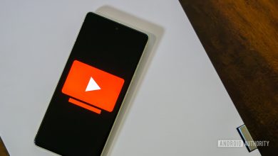 YouTube TV logo on smartphone stock photo (3)