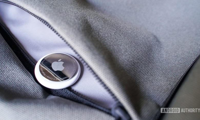 Apple AirTag in backpack