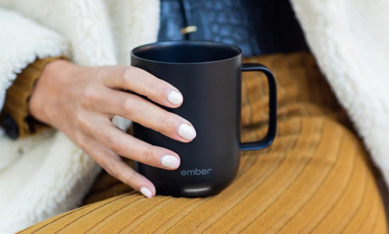 Ember Mug 2 on lap