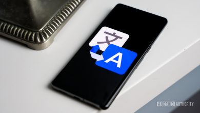 Google Translate on smartphone stock photo 3