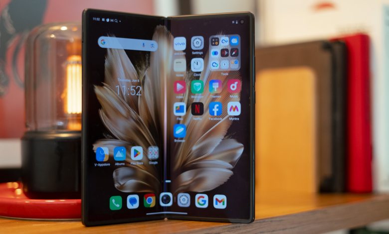 Vivo X Fold 3 Pro split open and standing