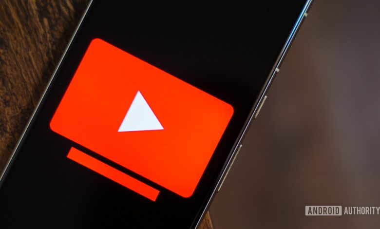 YouTube TV logo on smartphone stock photo (2)