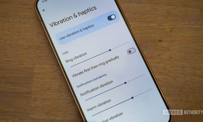 android 15 setttings vibration haptics