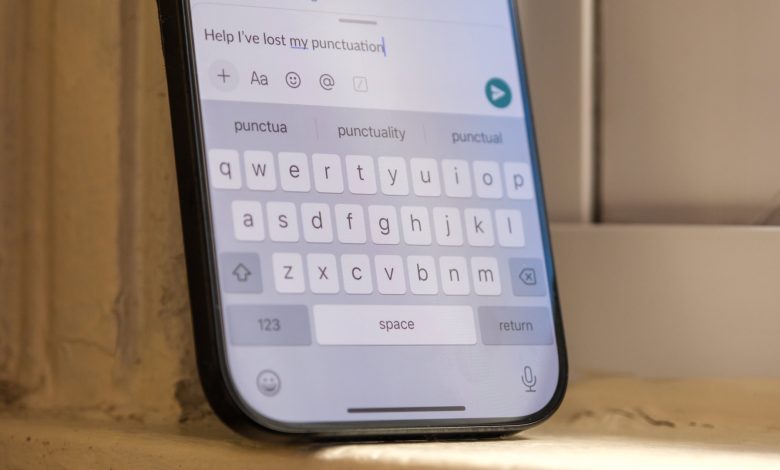 iPhone 16 Pro keyboard up close