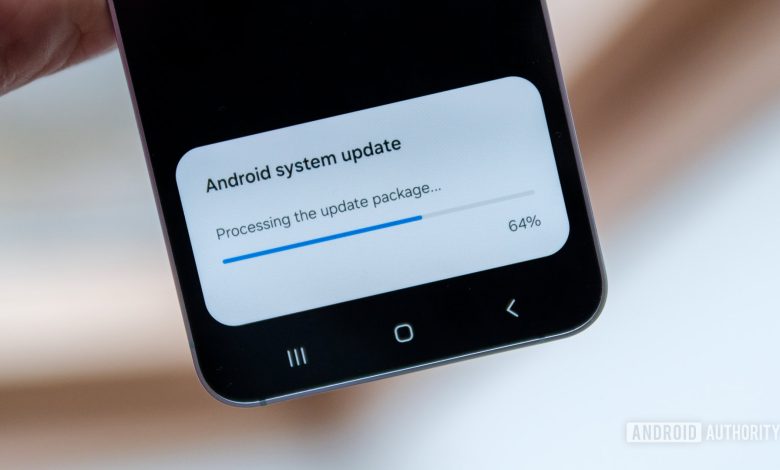 Android System Update installing