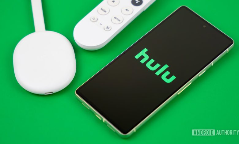 Hulu logo on smartphone stock photo (4)