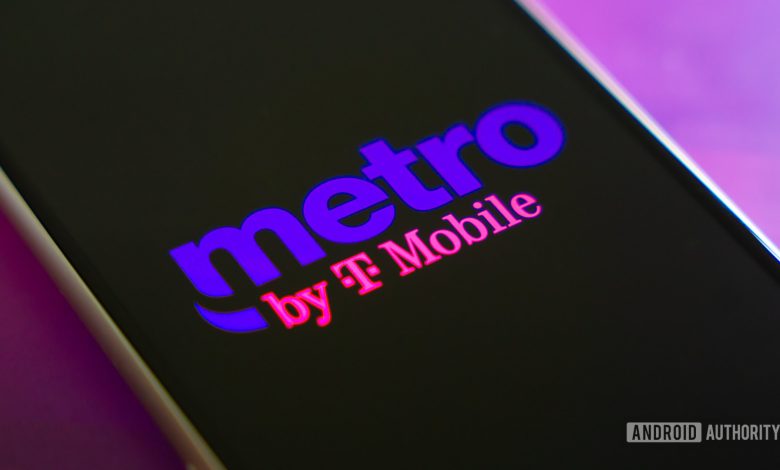 Metro by T Mobile logo on smartphone