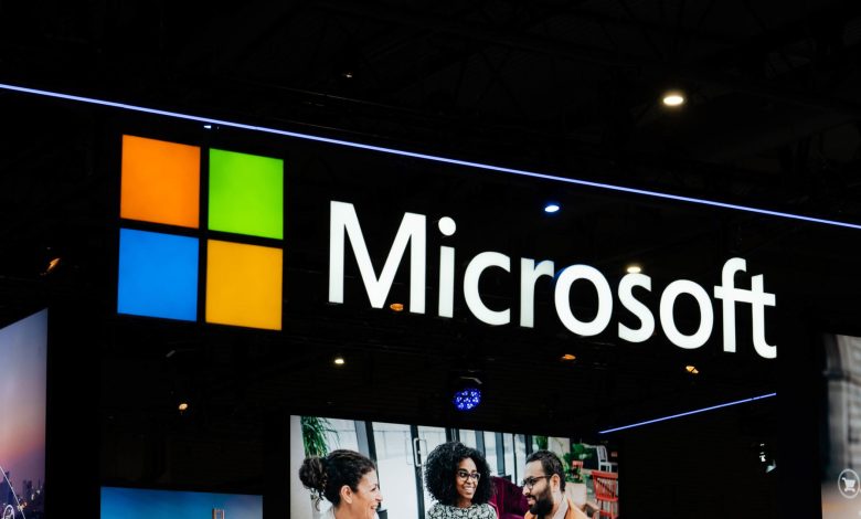 Microsoft logo at MWC