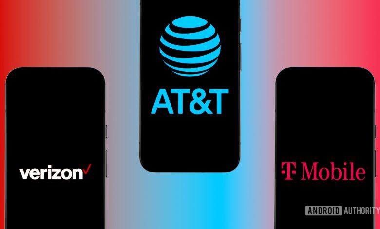 Stock photo of major US carriers Verizon Wireless, AT&amp;T, and T Mobile (10)