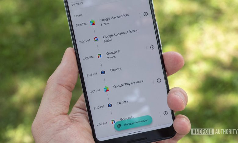 android 12 beta 2 privacy dashboard location usage permission history