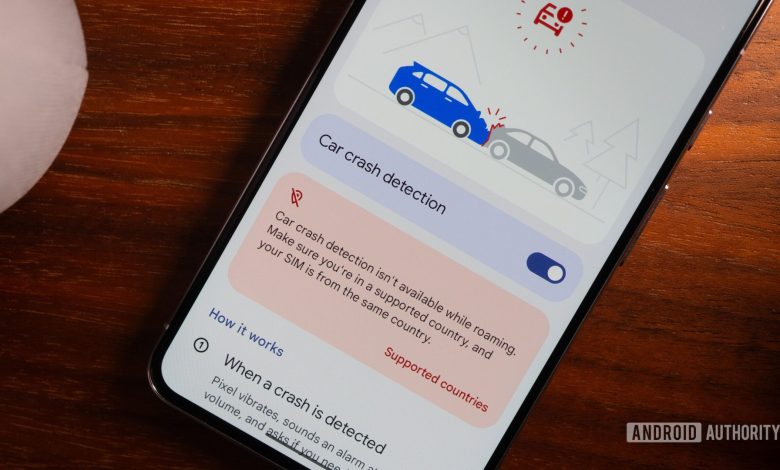 google pixel car crash detection disabled