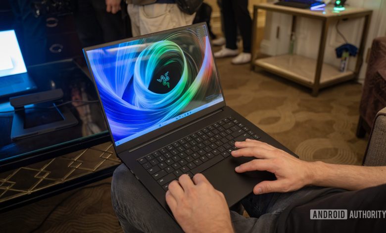 Razer Blade 16 (2025) being used on lap