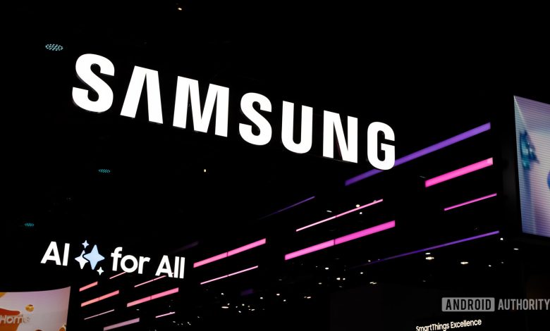 Samsung logo at CES 2025 Stock photo 2