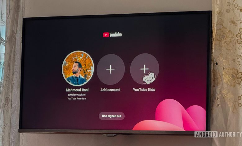 YouTube launch screen on Apple TV