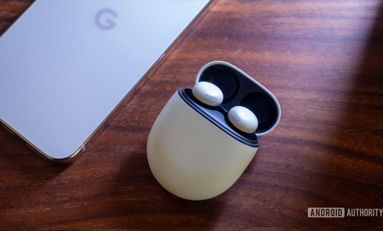 google pixel buds pro 2 in case next to pixel 9 pro 1